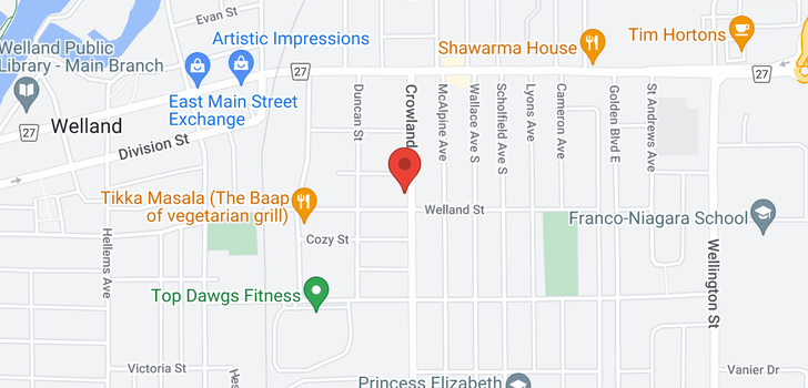 map of 125 CROWLAND Street